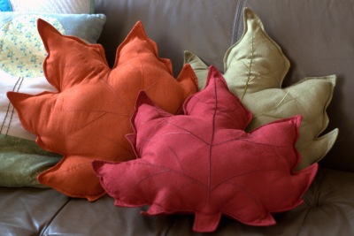 leaf pillows